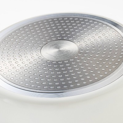 3qt Nonstick Ceramic Coated Aluminum Sauce Pan with Champagne Handle Cream - Figmint™