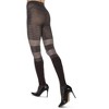 Memoi Women's Stripe Slouched Cotton Blend Sweater Tights - 3 of 4