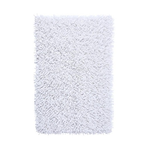 Knightsbridge Chenille Shaggy 220 GSF Anti-Skid Back Bath Rug 20 x 30 - White - image 1 of 4