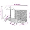 vidaXL Outdoor Dog Kennel Silver Galvanized Steel Large - 6.6‘ x 32.8‘ x 8.2‘ - 4 of 4