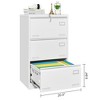 CAVINAS Office Cabinet with 2 Drawers,Locking Metal Office Filing Cabinets,Vertical File Cabinet for A4 and Letter Size Documents - 3 of 4