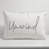 Creative Products Unwind Script White and Grey 14x20 Indoor / Outdoor Pillow - 4 of 4