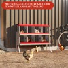 6/8/10 Compartment Galvanized Chicken Nesting Box - Metal Laying Box with Legs for Hens - 4 of 4