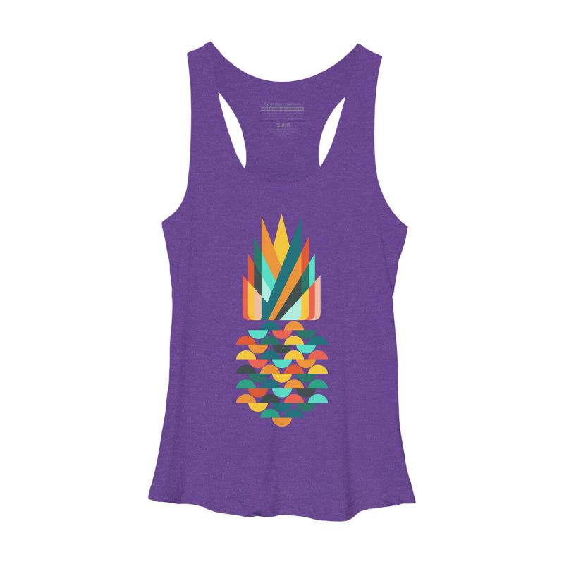 Women's Design By Humans Geometric Pineapple By radiomode Racerback Tank Top, 1 of 3