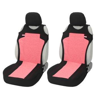 Unique Bargains Universal Cloth Fabric Seat Protector Pad Front Car Seat Cover Kit Red