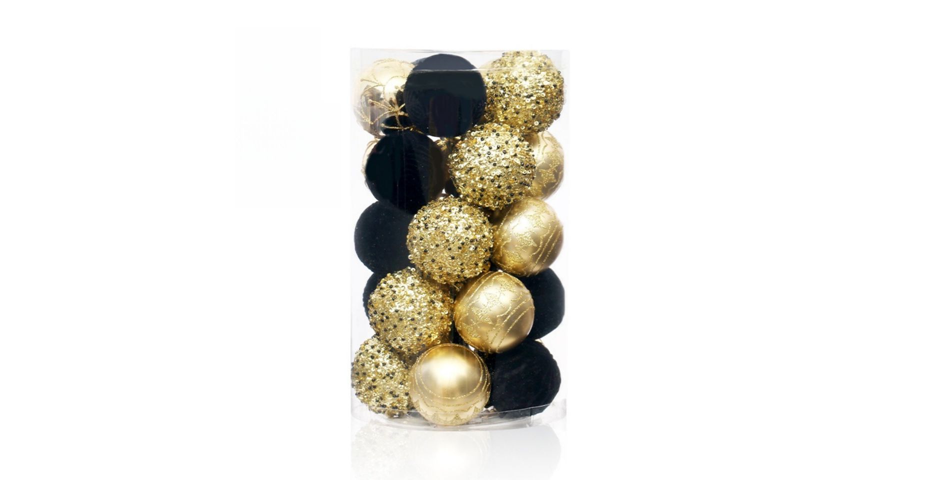 25Pcs Christmas Balls Ornaments Set, Shatterproof Christmas Tree Decorations Hanging Baubles for Holiday Wedding Party, 2.36 Inch