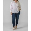 Women's Poplin Long Sleeve Shirt - SKIES ARE BLUE - 4 of 4