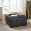 CAVINAS Modern Faux Leather Ottoman Bench, Upholstered Ottoman Foot Rest, Rectangular Bedroom End Bench, Work as End Table and Ottoman - 2 of 4