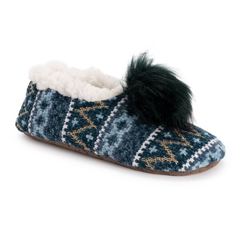 Muk Luks Women s Chenille Ballerina Slippers Peacock L xl 8 10