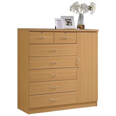 7 Drawer Chest  in Beech Brown - Hodedah