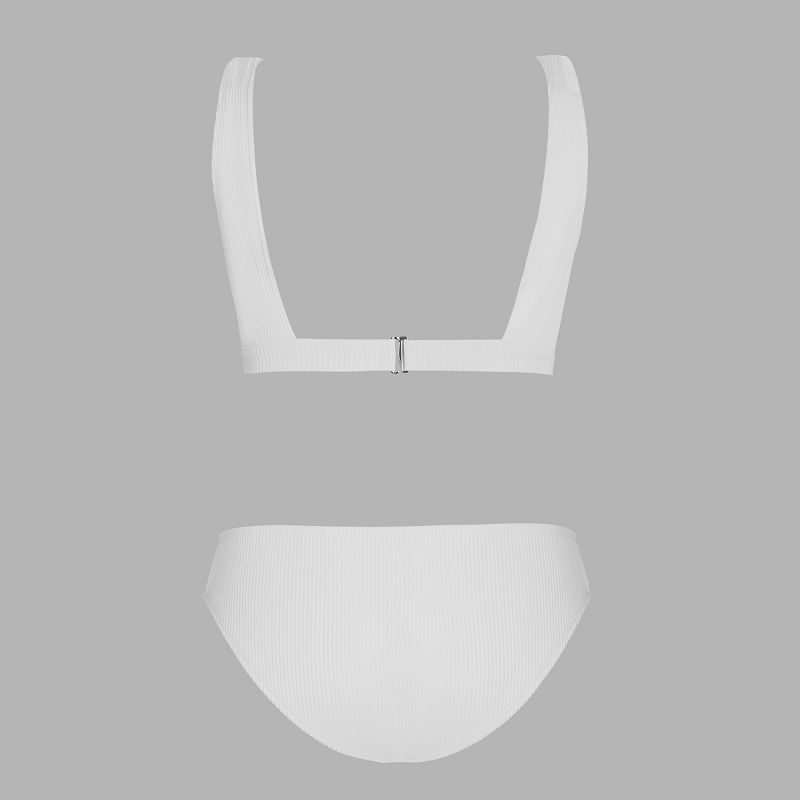Women's Ribbed Cutout Bikini Swimsuit Set - Cupshe, 4 of 8