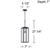 John Timberland Modern Outdoor Hanging Light Fixture Mystic Black 27 1/4" Clear Glass Panel for Exterior Barn Deck House Porch Patio Outside Garage - 4 of 4