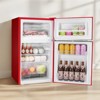VEVOR Mini Fridge with Freezer, 3.2 Cu.Ft,Two Door Compact Refrigerator with Adjustable Temperature,Glass Shelf, Energy Efficient Dorm Fridge, Red - 2 of 4