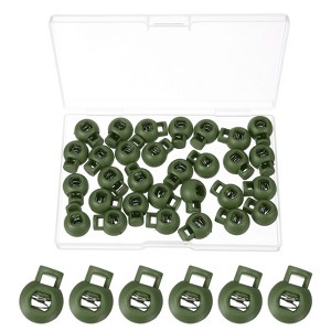 Unique Bargains Plastic Adjustable Draw String Clip Ends Spring-Loaded Buckle Round Cord Locks 30 Pcs - 1 of 3