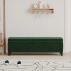 TiramisuBest Storage Ottoman,Retro Green Velvet Footstool with Hidden Storage for Living Room, Bedroom, or Entryway - 3 of 4