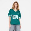 Women's Short Sleeve V-Neck Graphic Mesh Jersey Shirt - Wild Fable™ - 2 of 4