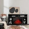 Tangkula 58" Fireplace TV Stand Entertainment Console w/ Spacious Tabletop & Shelves - 2 of 4
