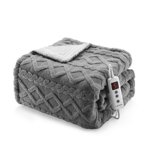 Coucheta Electric Blanket, Thick Tufted Plush Heated Blanket,10 Heat&Time Settings,ETL Certified Machine Washable Heated Throw,Multiple Sizes&Colors - 1 of 4
