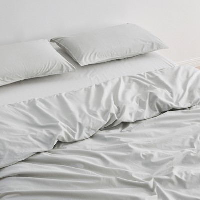 Glacier Gray Queen Pima Cotton Percale Duvet Set