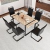 NicBex Dining Room Table Set for 6 Morden Dining Table Set with Oak MDF Tabletop, Metal Legs and 6 PU Chairs for Home Office - image 3 of 4