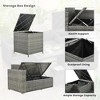 Sapphtopaz 6-Piece Hand-Woven PE Rattan Outdoor Sofa Set, Adjustable 3-Seater Patio Sofa with Storage Box & Glass Table,Outdoor Modular Sectional Sofa - 3 of 4