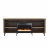 Dexdale Electric Fireplace and TV Stand for TVs up to 75" Walnut - Room & Joy: Heats 400 Sq Ft, Industrial Design - image 4 of 4