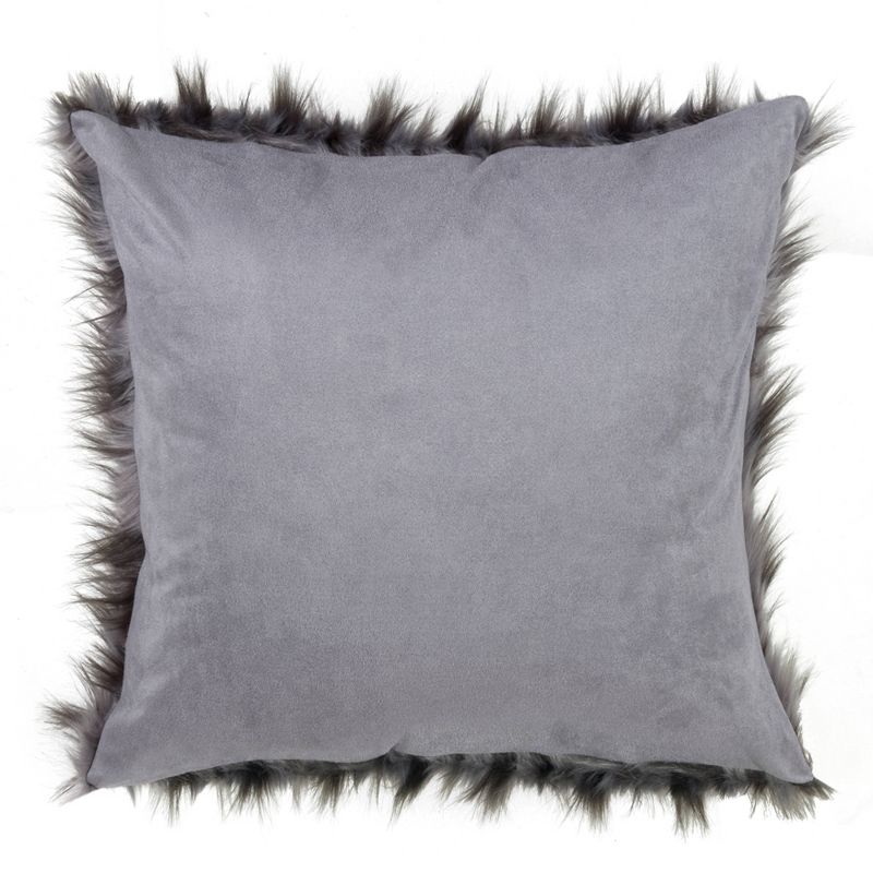 Faux Fur Pillow Black - Saro Lifestyle, 3 of 5