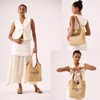 FATMOON Straw Tote Bags for Women, Summer Straw Purses and Handbags Shoulder Woven Raffia Beach Bag with Coin Purse - 2 of 4