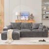 110'' Modular Sectional Sofa, L-Shaped Sofa with Deep Seats, Modern Convertible Chenille Couch with Ottomans,for Living Room, Bedroom - 2 of 4