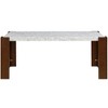 Acme Furniture Hettie Dining Table Engineering Stone/Brown Finish - 2 of 4