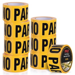 No Parking Barricade Tape for Safety with Bright Yellow Color, 8 Rolls, 300 ft Each - 1 of 4