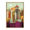 Kate and Laurel Sylvie Seattle Skyline Framed Canvas by Amber Leaders Designs - 2 of 4