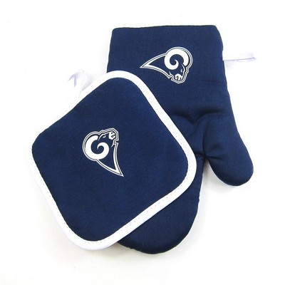 NFL Oven Mitt & Potholder Set with Team Logo - Los Angeles Rams