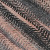 Blue Charcoal And Copper Botanical Leaves Washable Indoor Outdoor Area Rug - 4 of 4
