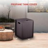16‘’ Wide Outdoor Propane Tank Cover - 20 Lbs Tank Side Table with Storage, Dual Function for Gas Fire Pit, Grill, Griddle & Stoves - 2 of 4