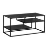 Modern Minimal Floating Shelf Coffee Table ¨C Solid Black - 2 of 4