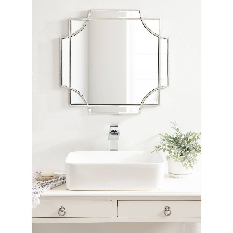 24&#34; x 24&#34; Minuette Decorative Framed Wall Mirror Silver - Kate &#38; Laurel All Things Decor, 5 of 7