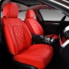 Coverado Car Seat Covers Front and Rear Faux Leather Seat Protector Accessories Universal Fit Most Vehicles - 2 of 4