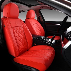 Coverado Car Seat Covers Front and Rear Faux Leather Seat Protector Accessories Universal Fit Most Vehicles - 1 of 4