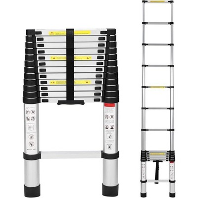 20.5FT Aluminum Telescoping Ladder with 2 Triangle Stabilizers, 330LB Capacity Collapsible Extension Ladder for Home RV Outdoor Work