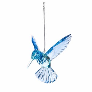 Gallerie II Blue & Purple Gem Plastic Hummingbird Christmas Tree Ornament - 1 of 3