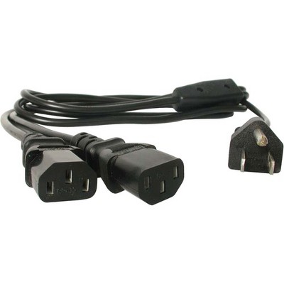  StarTech.com 6 ft Standard Y Computer Power Cord NEMA 5-15P to 2x C13 - IBM Power Y Cable - Power splitter - 1.83 m - 6ft 