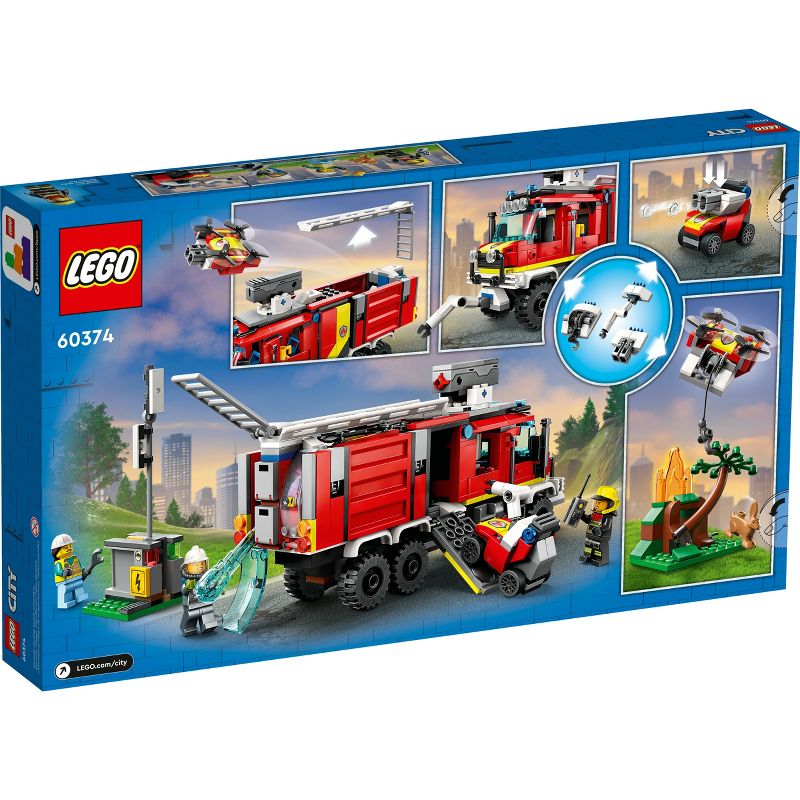 LEGO City Fire Command Unit Set with Fire Engine Toy 60374, 5 of 8