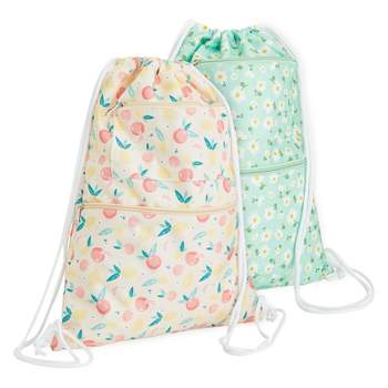 Zodaca Clear Mini Backpack with Front Pocket and Tie Dye Straps,  Transparent Backpack for Concerts, Sporting Events (9 x 5 x 11 In)