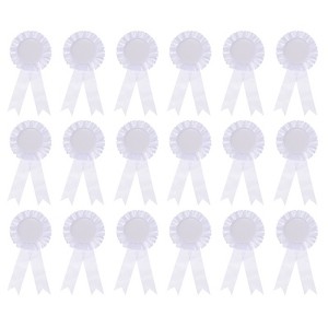 Unique Bargains Blank Rose Knot Award Ribbon for DIY Party Wedding Competition 18 Pcs - 1 of 4