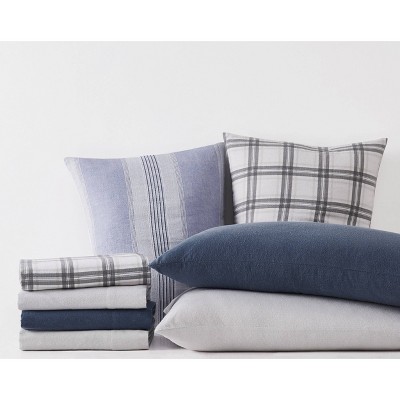 Solid Grey Queen Cotton Flannel Sheet Set