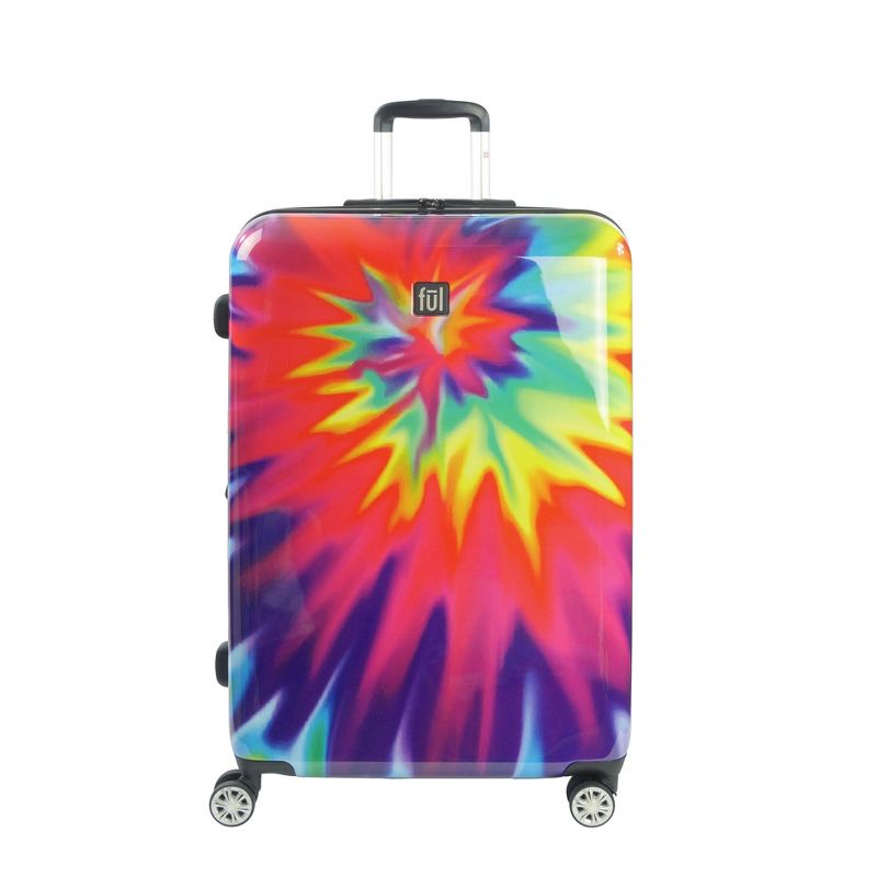 FUL Tie-dye Swirl 28 Inch Expandable Spinner Rolling Luggage Suitcase, ABS Hard Case, Upright, Tie-dye, 2 of 6