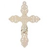 Stonebriar Collection 13" x 8.6" Decorative Distressed Cast Iron Wall Cross Worn White: Vintage Iron Sculpture - image 3 of 4