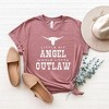 Simply Sage Market Little Bit Angel Horns Short Sleeve Garment Dyed Tee - 2 of 2