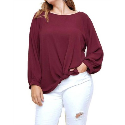 Women's Gathered Long Sleeve Top - umgee